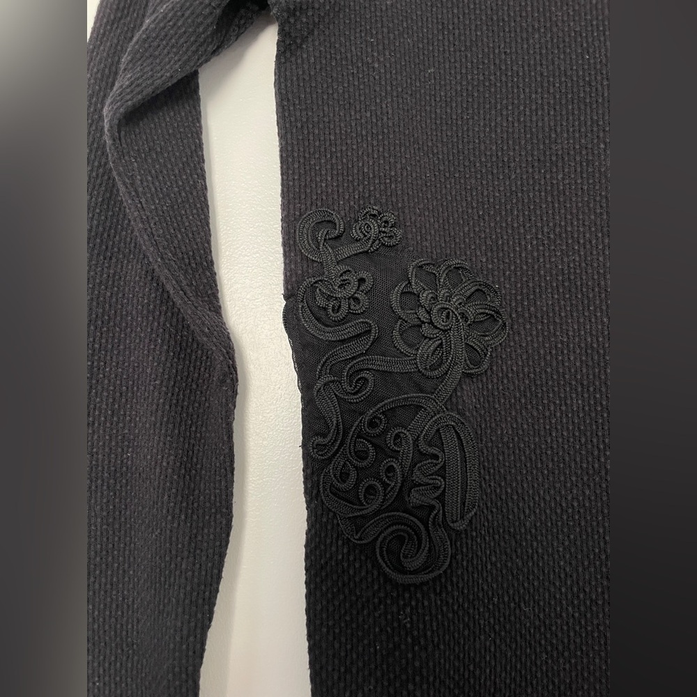 Free People Black Thermal Long-Sleeve Top - Picture 3 of 5